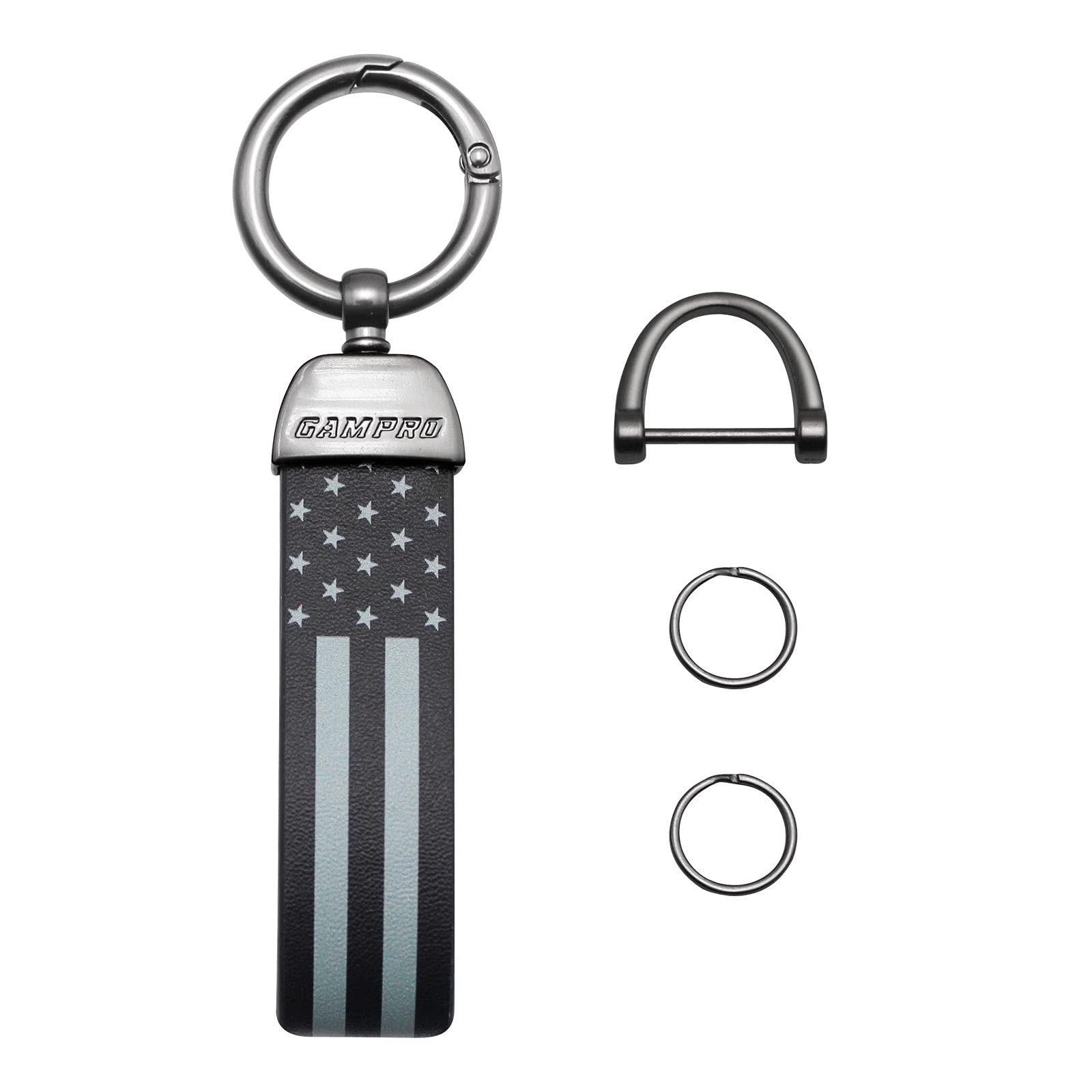 American Flag Car Keychain - Durable Zinc Alloy Key Ring Accessory for Chevrolet, Ford, Buick, Jeep - Perfect for Patriotic Drivers & Vehicle Brand Enthusiasts
