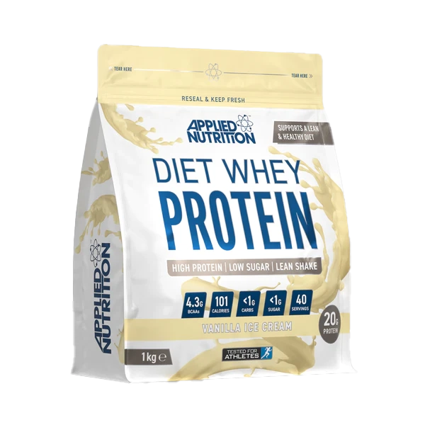 Applied Nutrition Diet Whey Protein Powder - 1kg (40 Servings) | Low Carb, High Protein Meal Replacement for Weight Loss & Muscle Building | Perfect for Post-Workout Recovery & Healthy Breakfast