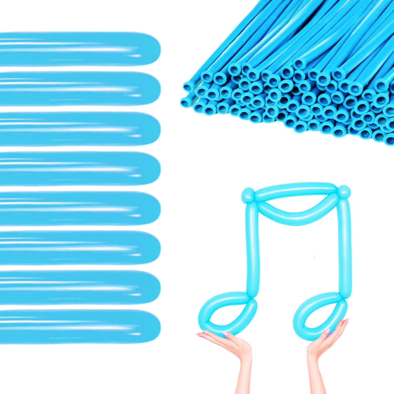 100pcs Light Blue Baby Balloons for Birthday, Wedding, Baby Shower Decorations - Perfect for Party Backdrops, Ceiling Decor & Photo Booths - Premium Latex Balloons for Memorable Celebrations