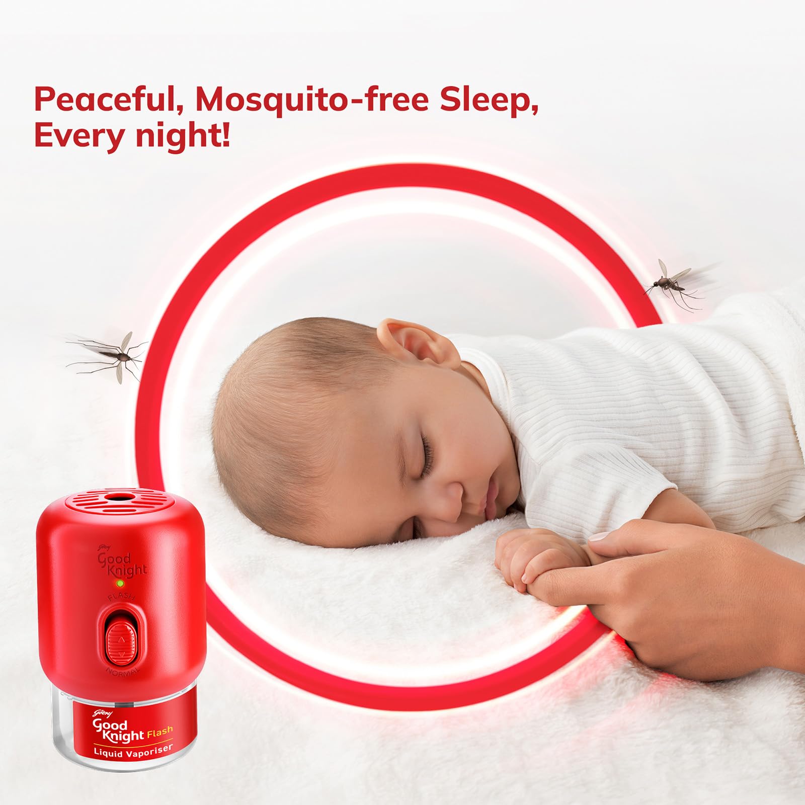 Good Knight Flash Liquid Vaporizer - Effective Mosquito Repellent Combo Pack with Machine & 2 Refills (45ml Each) | Indoor Pest Control for Home, Bedroom & Office Protection