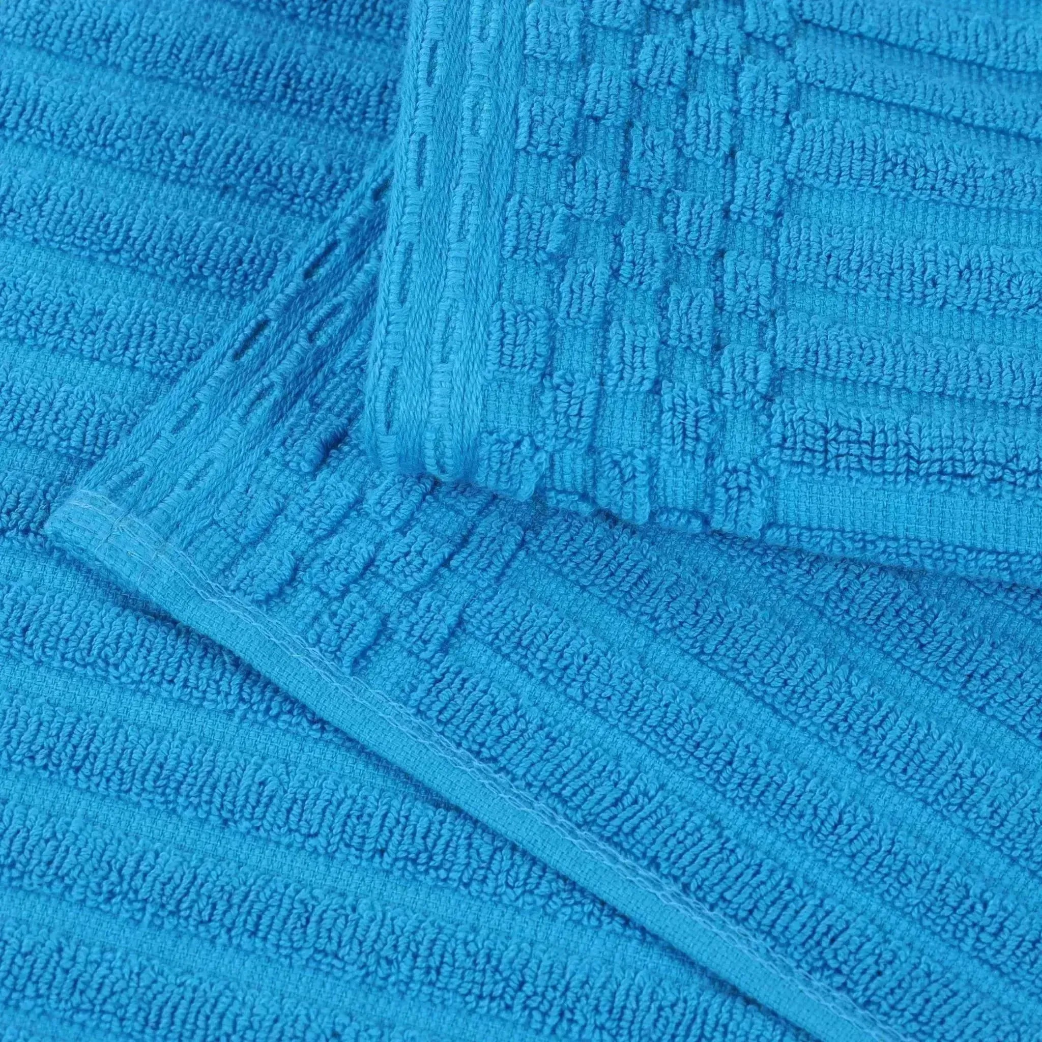 Premium Soho Ribbed Cotton Hand Towel Set - 4-Piece Ultra Absorbent Bath Towels for Kitchen, Bathroom & Gym - Soft & Quick-Drying