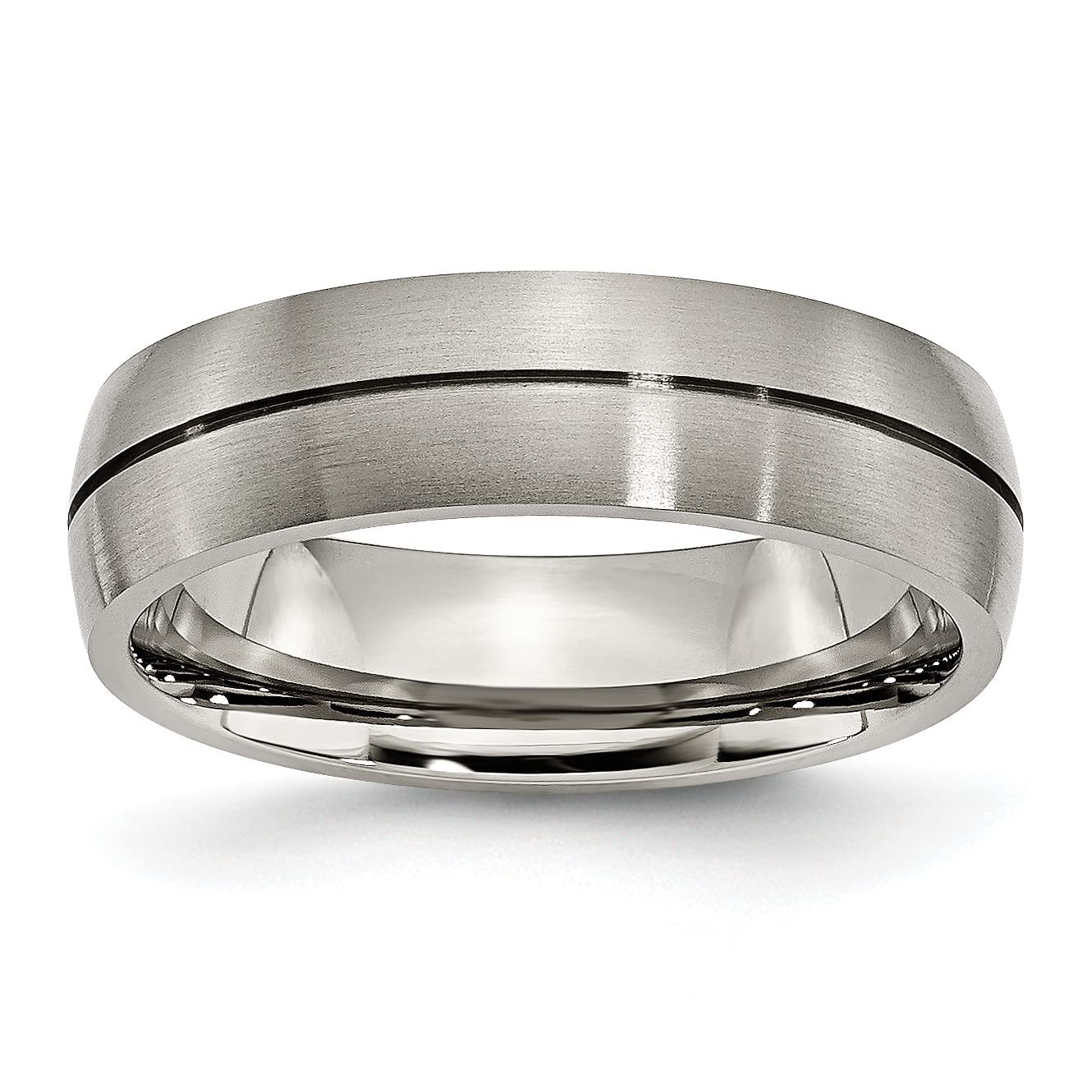 IceCarats 6mm Titanium Wedding Band Ring for Men & Women - Durable, Lightweight, Hypoallergenic - Perfect for Engagement, Anniversary & Everyday Wear