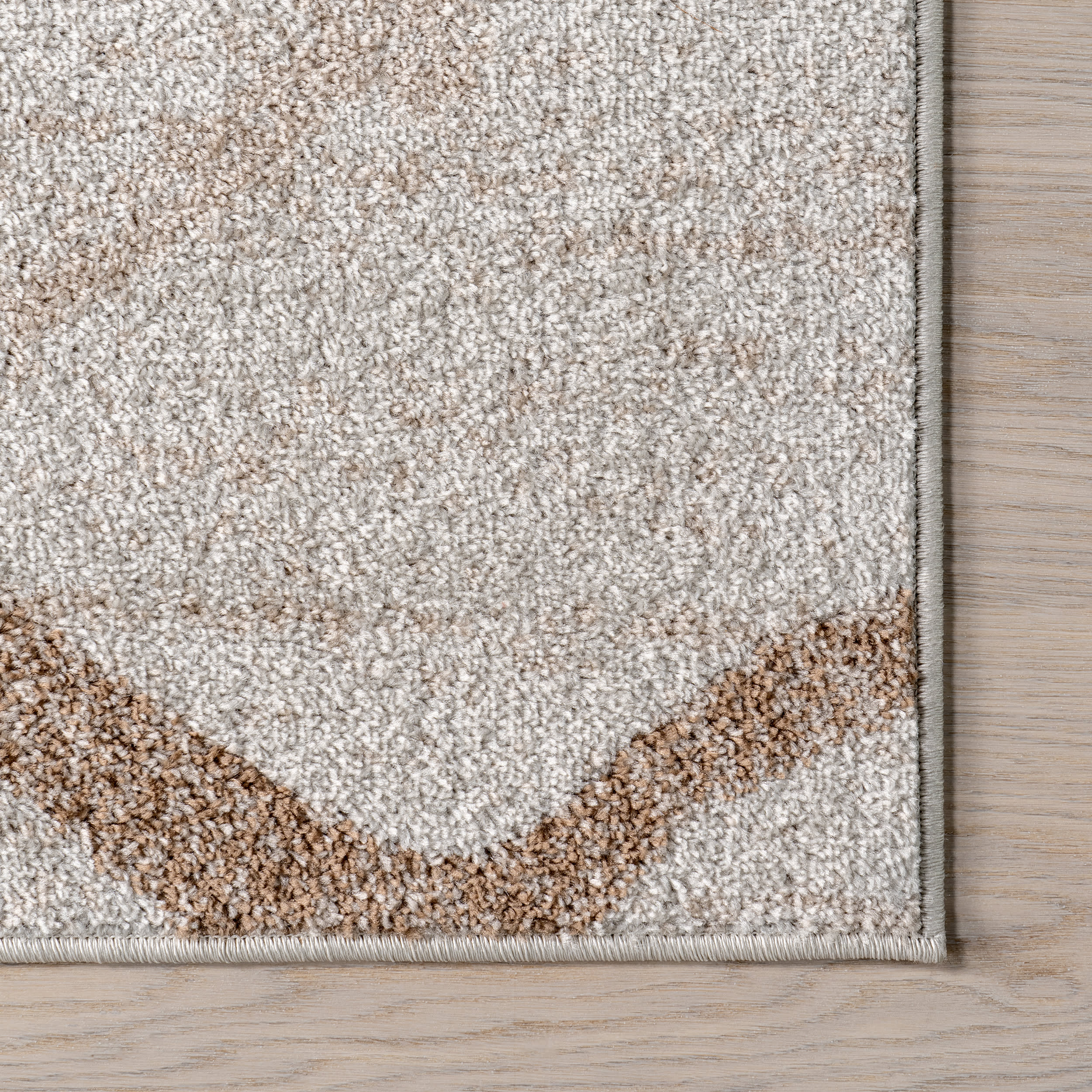 Broken Lattice Pattern Area Rug - Light Brown Shaggy Carpet for Living Room, Bedroom & Home Decor