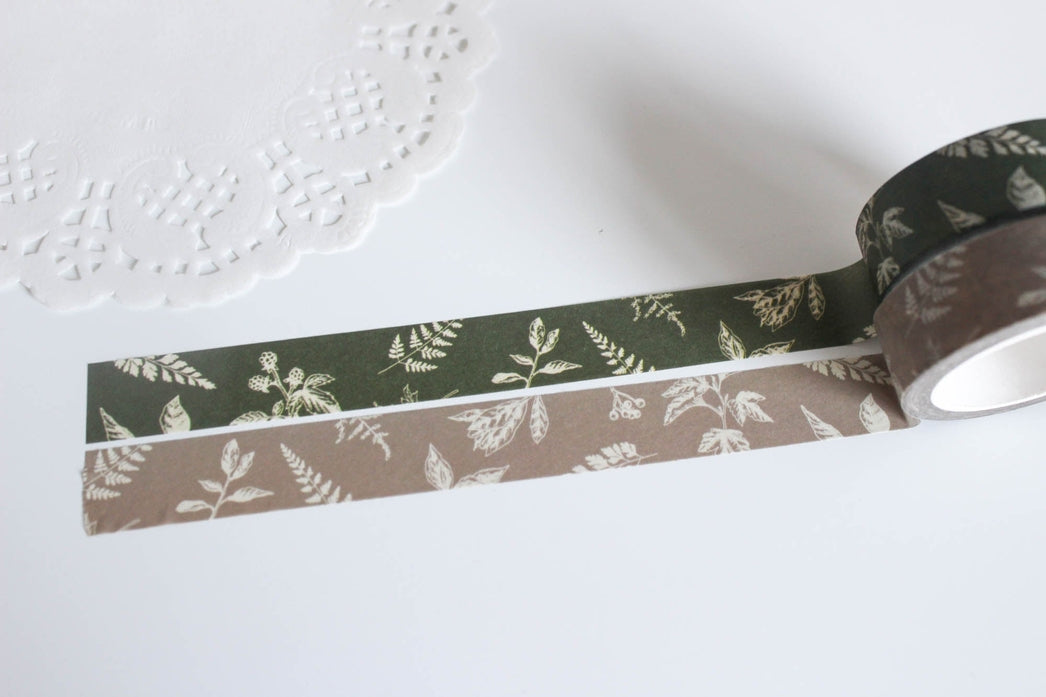 Birch and Cedar Washi Tape - Decorative Japanese Paper Tape for Scrapbooking, Journaling, Gift Wrapping & DIY Crafts - Natural Wood Pattern Adhesive Tape for Bullet Journals, Planners and Home Decor