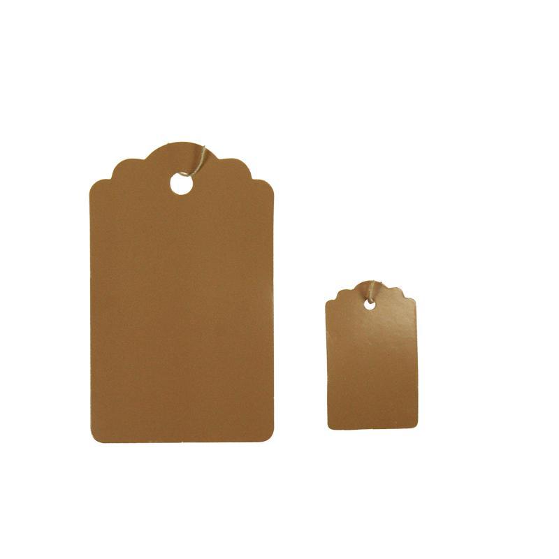 Antique Gold Tags - 100pcs/Box (2 Sizes) - Perfect for Jewelry Making, Gift Wrapping & Craft Projects