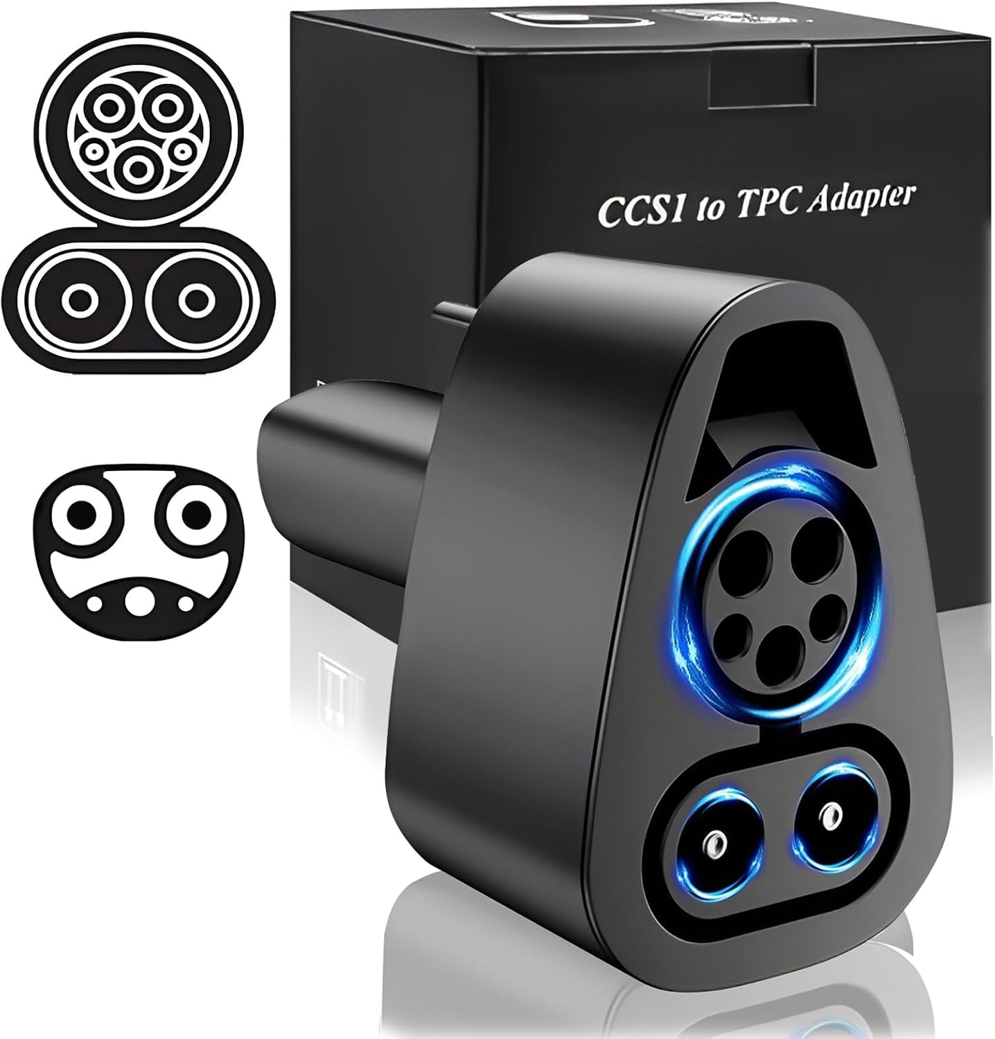 Tesla CCS Adapter for Model 3/Y/S/X - Fast Charging Converter with 250A Capacity | Portable EV Charger for Supercharger Stations & Home Use | Compatible with CCS1 Charging Networks