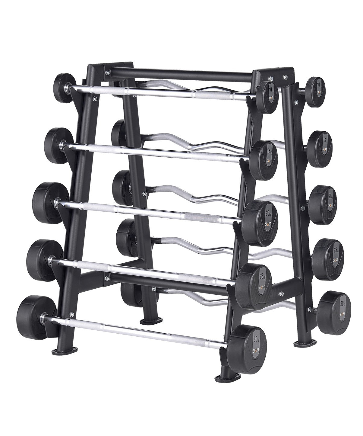 Heavy Duty Barbell Rack - Wall Mounted Olympic Weight Bar Holder for Home Gym Strength Training - Perfect for Garage, Basement & Fitness Room Organization