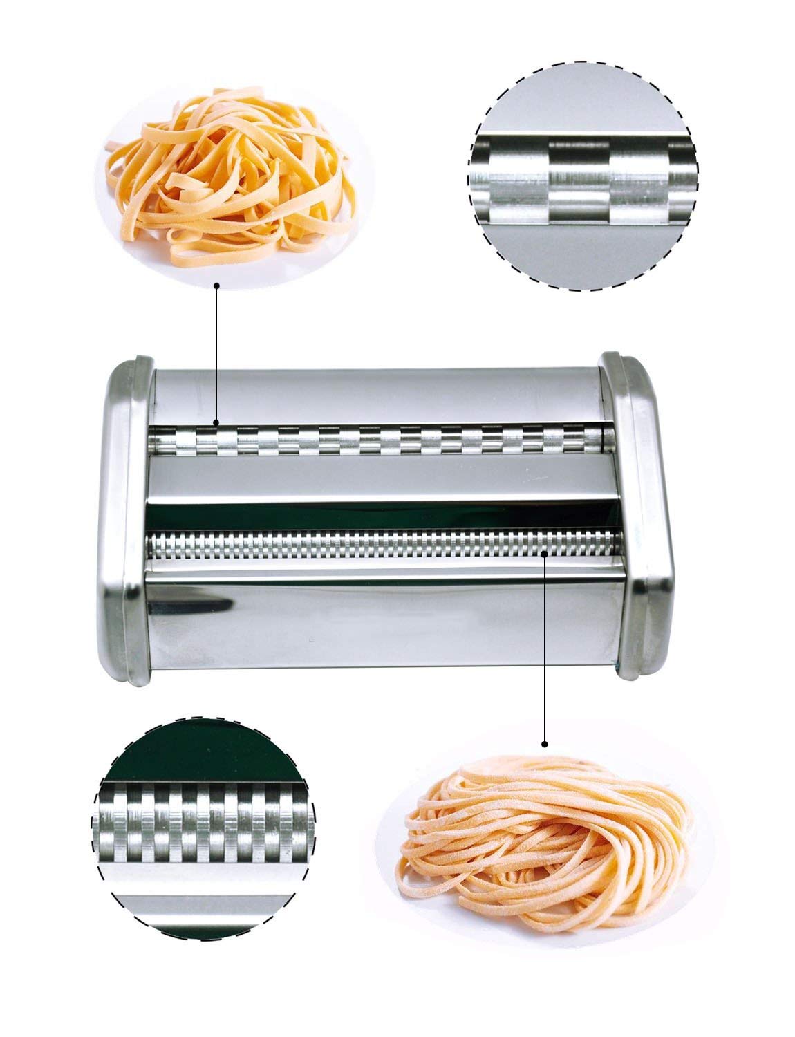 Automatic Electric Pasta Maker Machine with Motor - Hand Crank & Multifunctional Rollers for Homemade Pasta, Ravioli, Lasagna - Perfect for Italian Cooking, Family Dinners & Restaurant Quality Meals