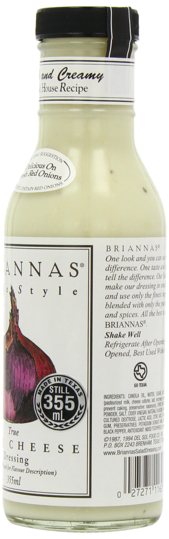 Brianna's Blue Cheese Salad Dressing - Rich & Creamy Flavor for Salads, Wings & Dips | Perfect for Gourmet Meals & Entertaining