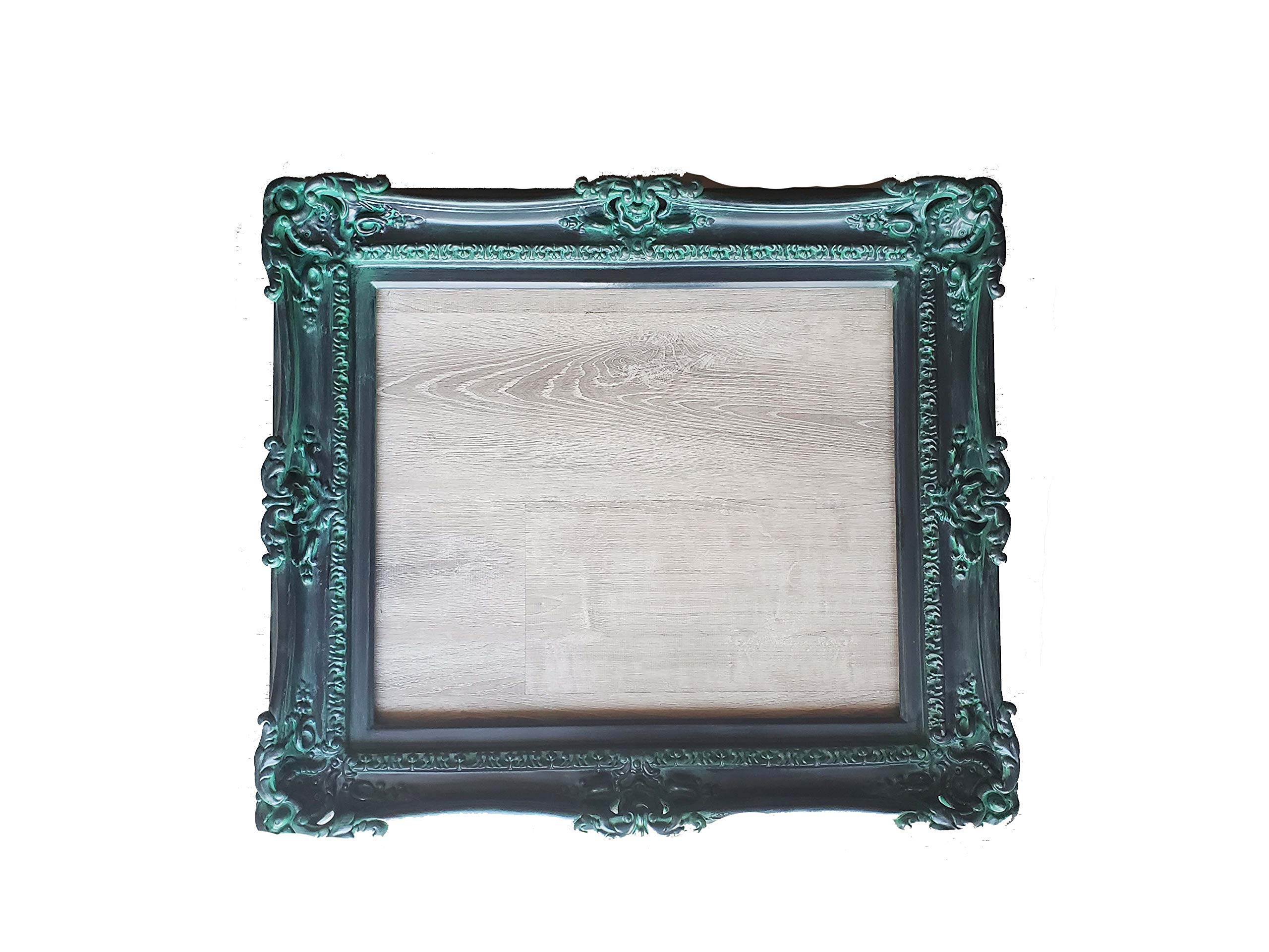 16x20 Baroque Picture Frame - Elegant Ornate Wall Art Frame for Canvas & Mirror with Antique Black Patina - Perfect for Living Room, Bedroom & Gallery Decor