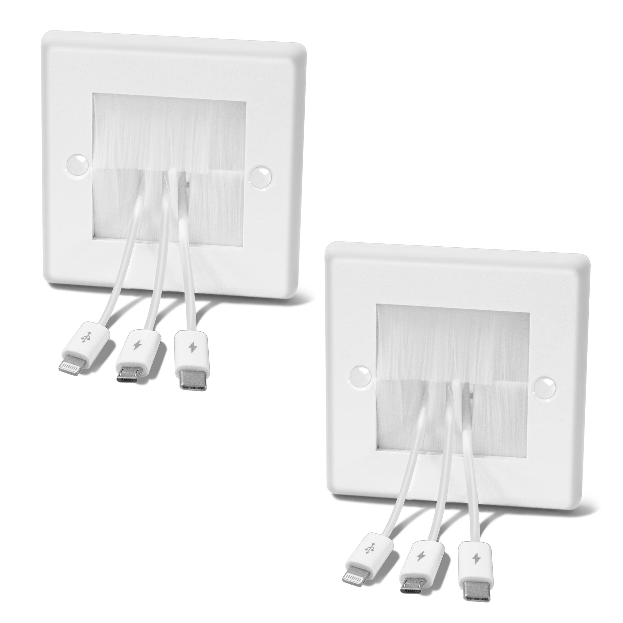 TV Cord Hider for Wall Mounted TV - In-Wall Cable Management Kit to Hide TV Wires, White (2 Pack) - Perfect for Living Room, Bedroom & Home Theater Setup