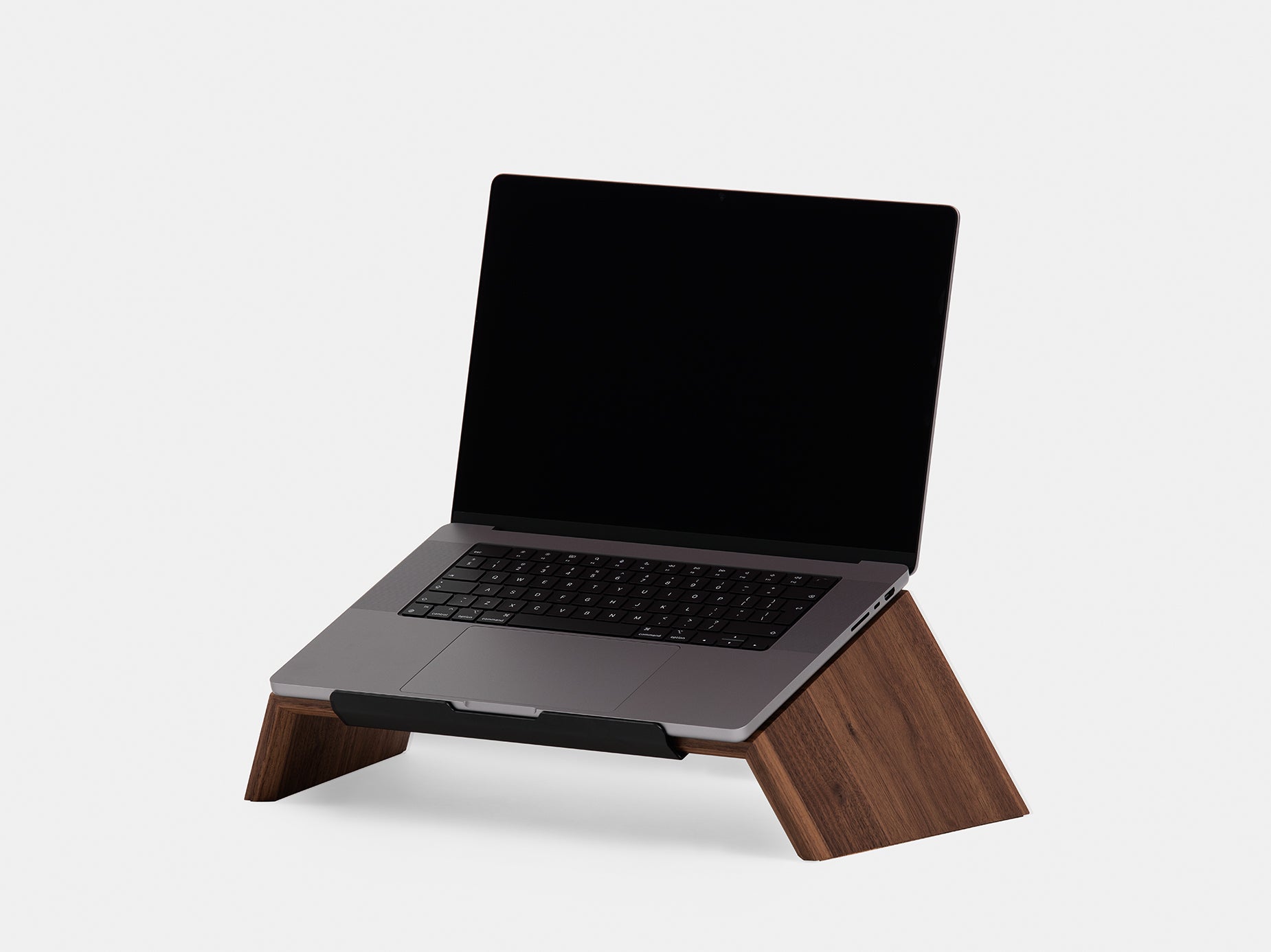 Ergonomic Solid Wood Laptop Stand for Desk - Adjustable Height & Angle, Space-Saving Computer Riser for Home Office, Gaming, and Workstation Setup