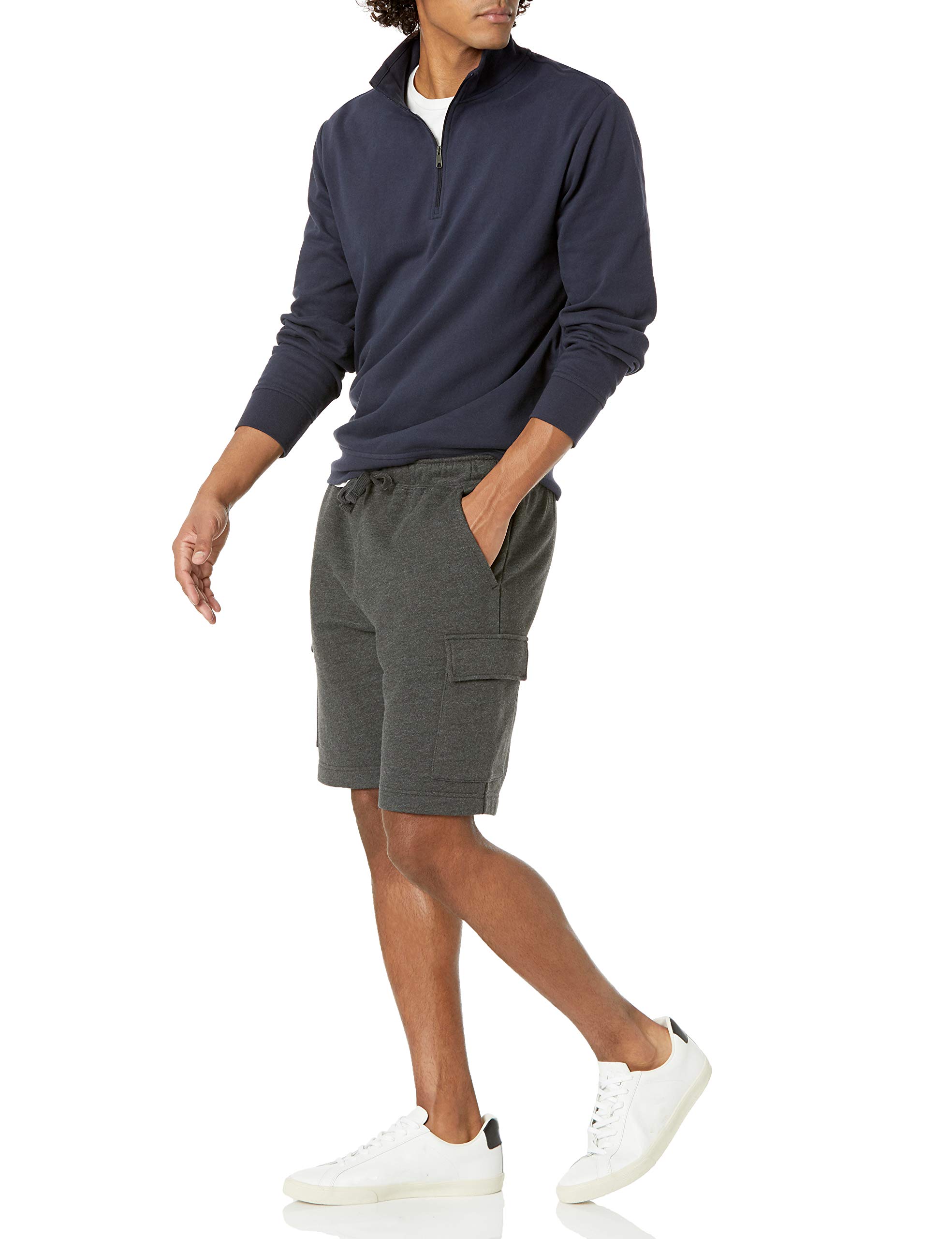 Amazon Essentials Men's Fleece Cargo Shorts - Comfortable Stretch Fit with Multiple Pockets | Perfect for Hiking, Travel & Casual Wear