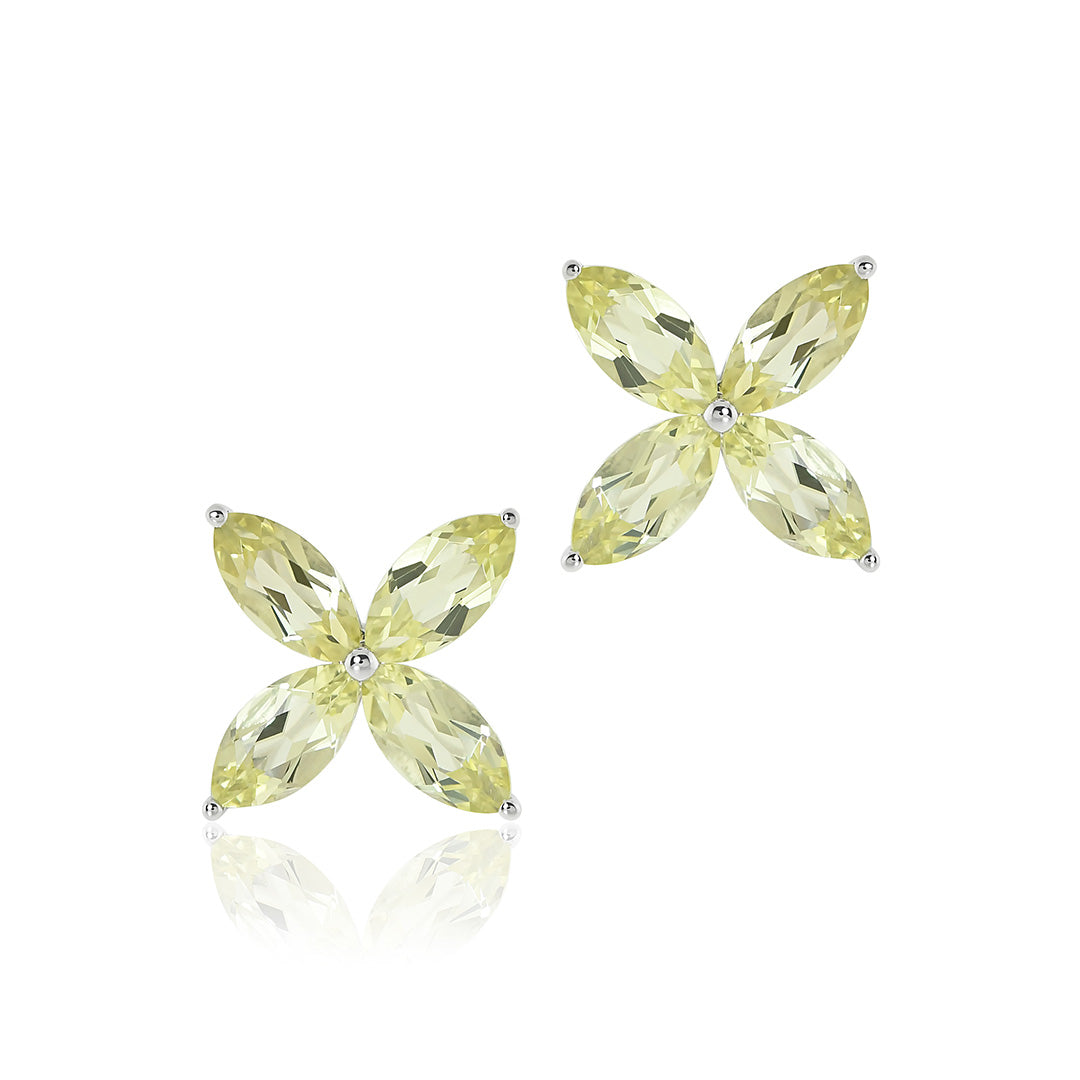 Stella Lemon Quartz Earrings - Elegant Dangle Earrings for Women, Perfect for Parties, Weddings & Everyday Wear