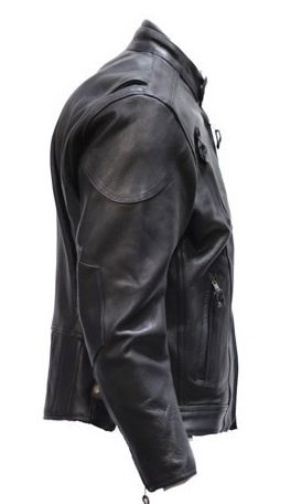 Men's Vented Leather Motorcycle Jacket - Large Size for Comfort & Protection - Ideal for Riding, Cruising & Motorcycle Enthusiasts