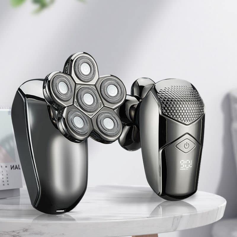 Rechargeable Electric Razor for Men - Powerful Cordless Hair & Beard Trimmer with Precision Blades for Facial Grooming, Body Shaving & Bald Head Care | Perfect for Travel, Home & Gym Use