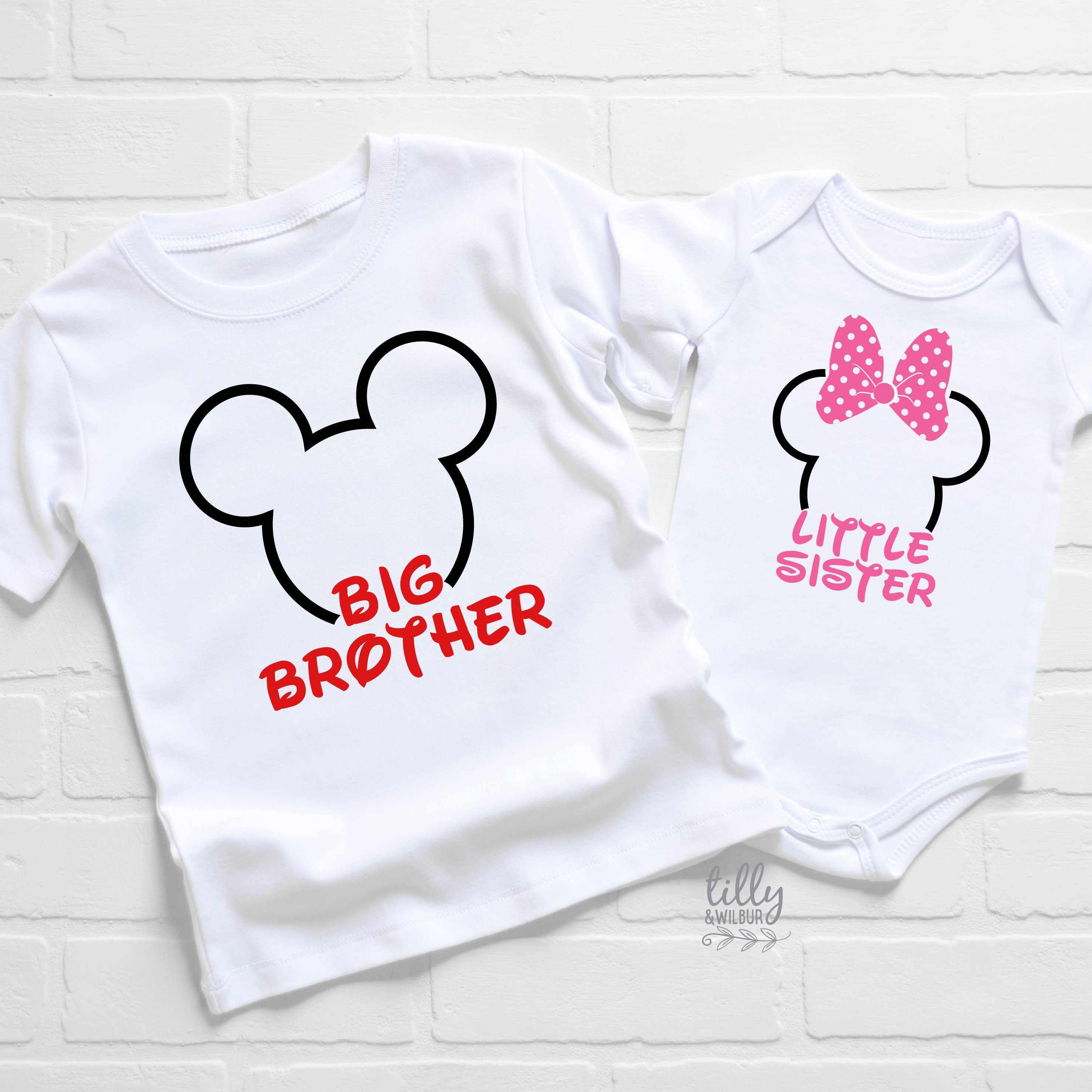 Adorable Big & Little Sibling Matching Outfits - Multiple Colors & Sizes - Perfect for Family Photos, Sibling Bonding & Special Occasions