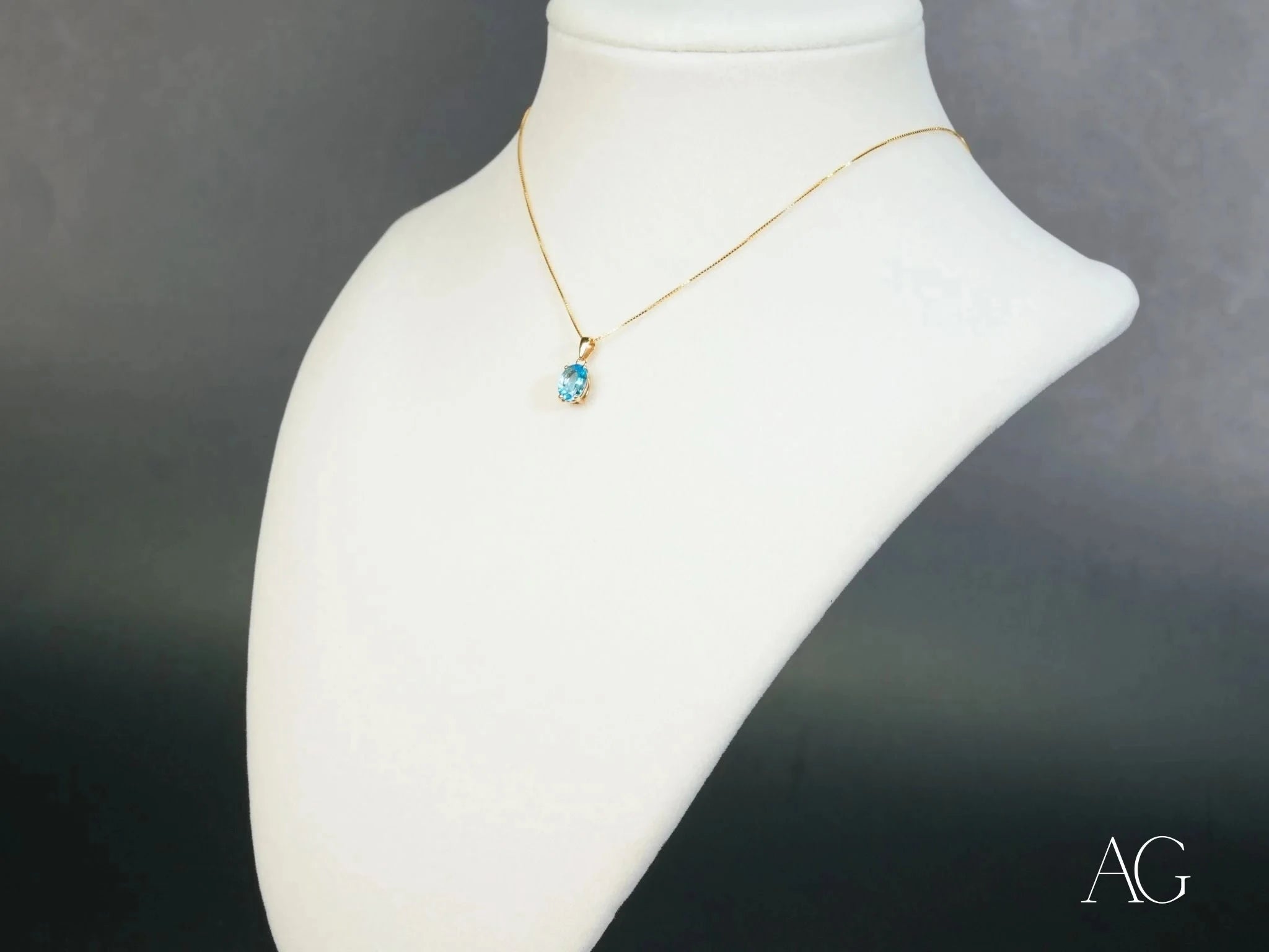 Azure Gleam Blue Topaz Pendant Necklace - Elegant Sterling Silver Jewelry for Women | Perfect Gift for Birthday, Anniversary & Special Occasions
