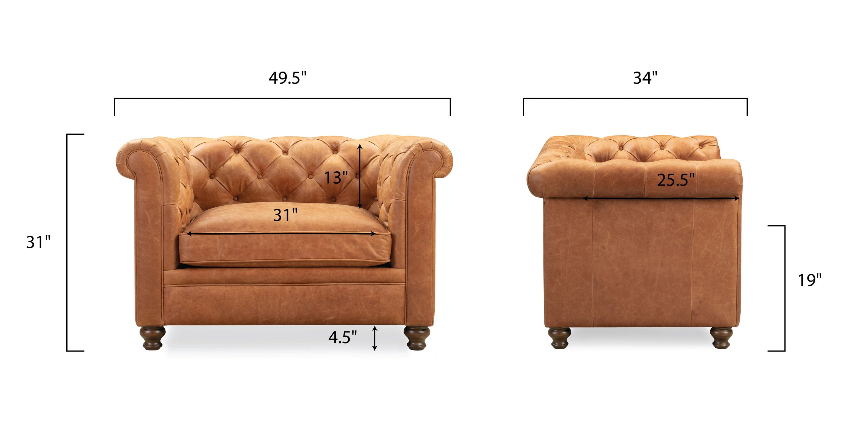 Lyon Lounge Chair - Modern Comfortable Accent Chair for Living Room, Bedroom & Office - Perfect for Relaxing, Reading & Lounging