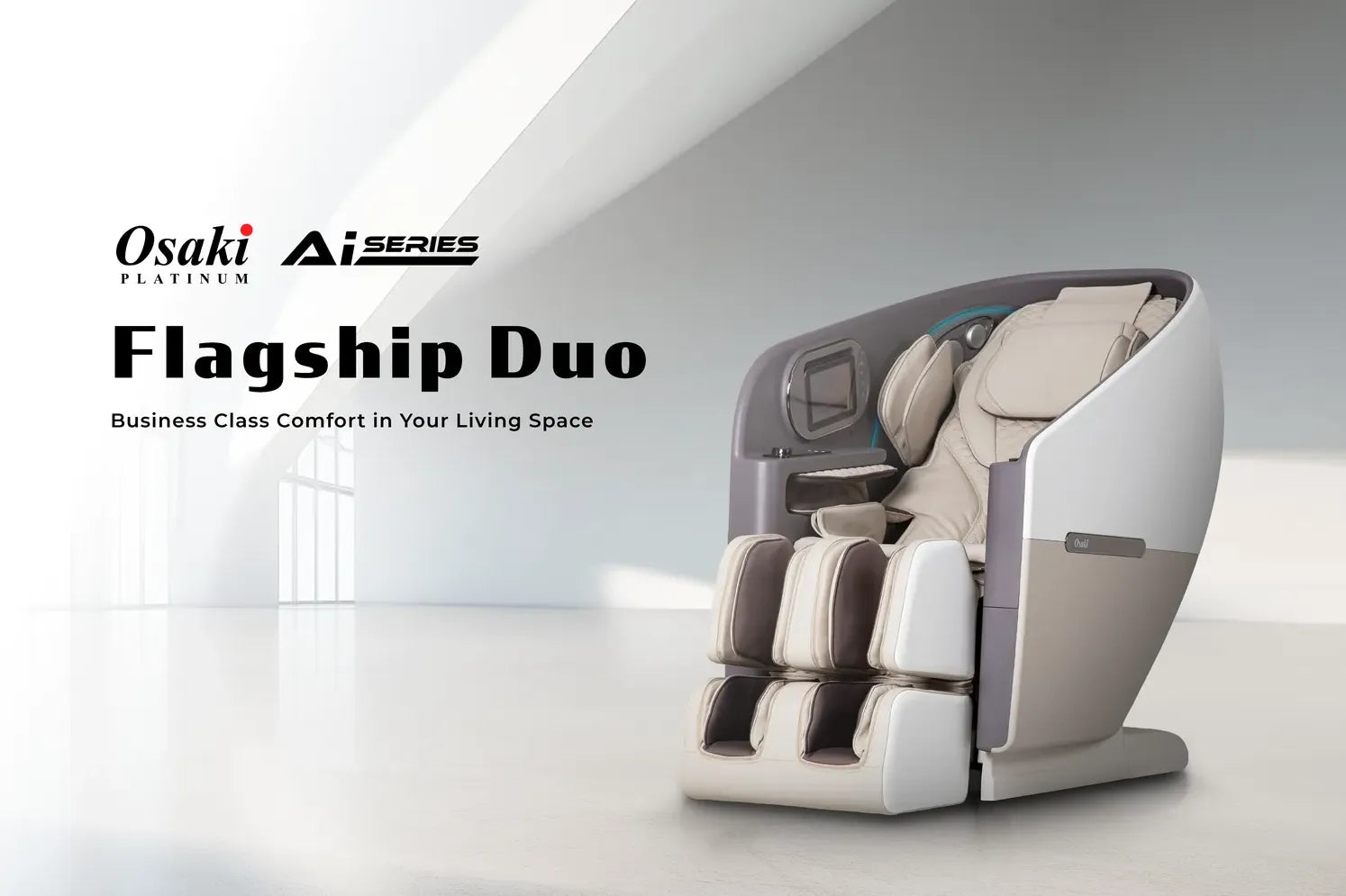 Osaki Flagship Duo Massage Chair with Zero Gravity Recline - Full Body Shiatsu Massage for Home & Office Relaxation - Perfect for Stress Relief, Back Pain & Muscle Recovery