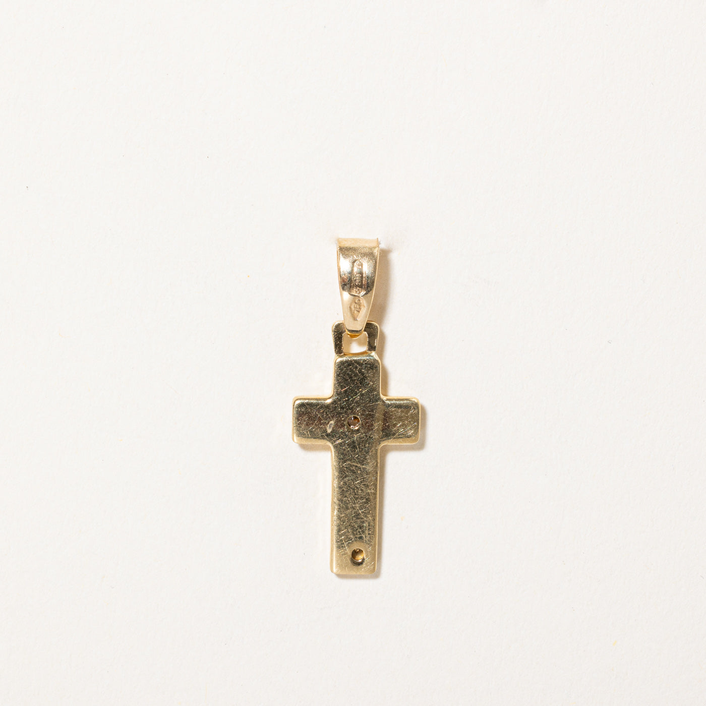 0.03ct Diamond Cross Pendant Necklace for Women - Elegant 14K Gold Religious Jewelry Gift for Baptism, First Communion & Confirmation