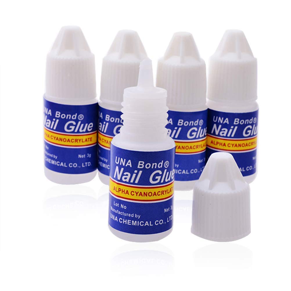 MAPPERZ Professional Acrylic Nail Glue - Strong Adhesive for Fake Nails & Nail Art (5-Pack, 3g) - Perfect for Salon, Home Manicure & Nail Extensions