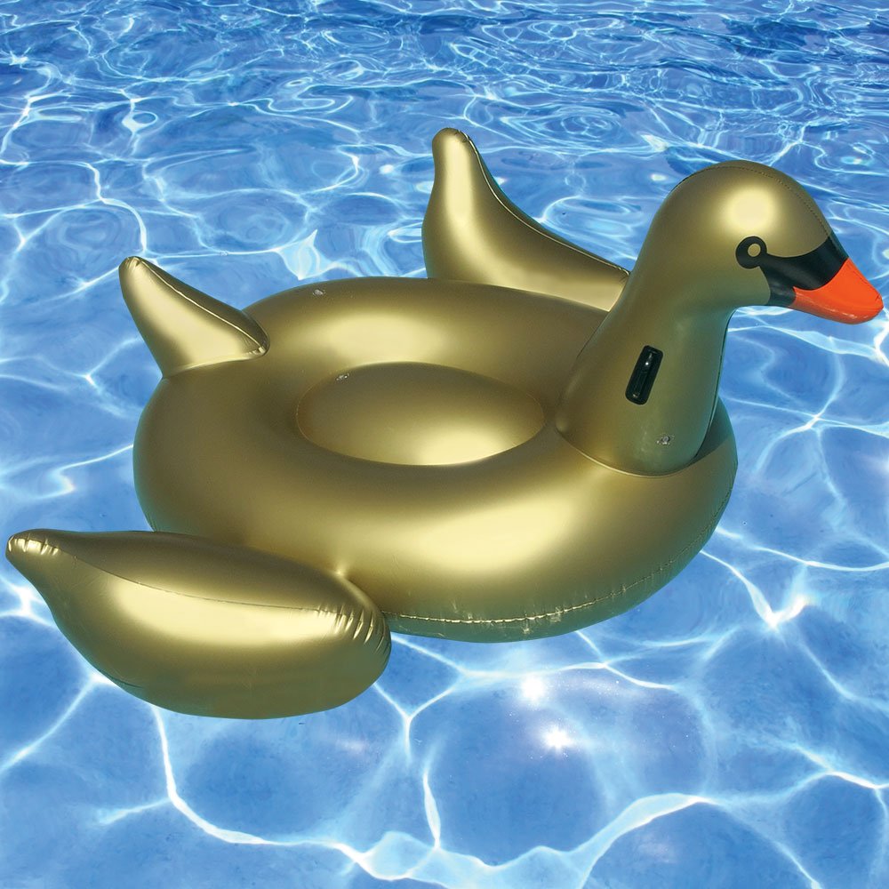 Swimline Animal Kingdom Extra Large Pool Floats Combo Pack: Goose, Monarch, Peacock, Giraffe - Perfect for Summer Pool Parties, Family Fun, and Relaxing by the Water