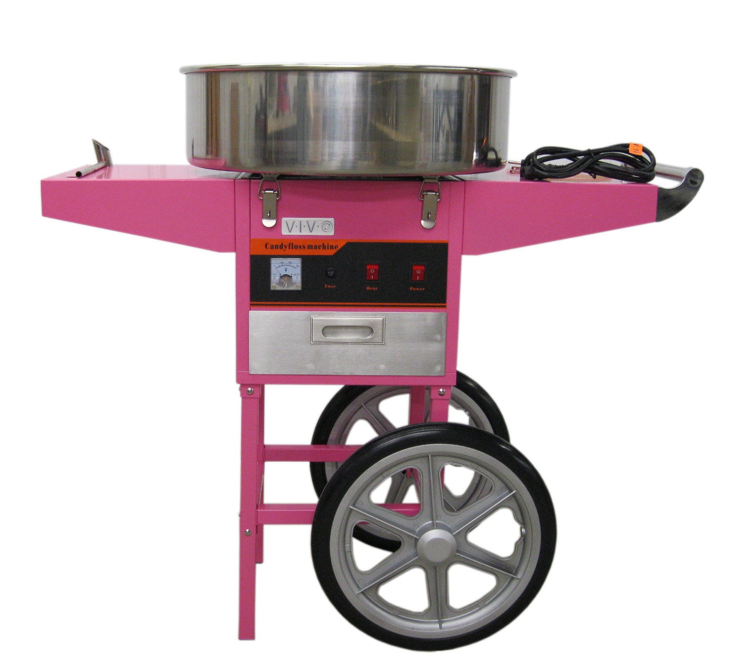 Commercial Electric Cotton Candy Machine with Cart - Perfect for Fairs, Carnivals, and Party Events