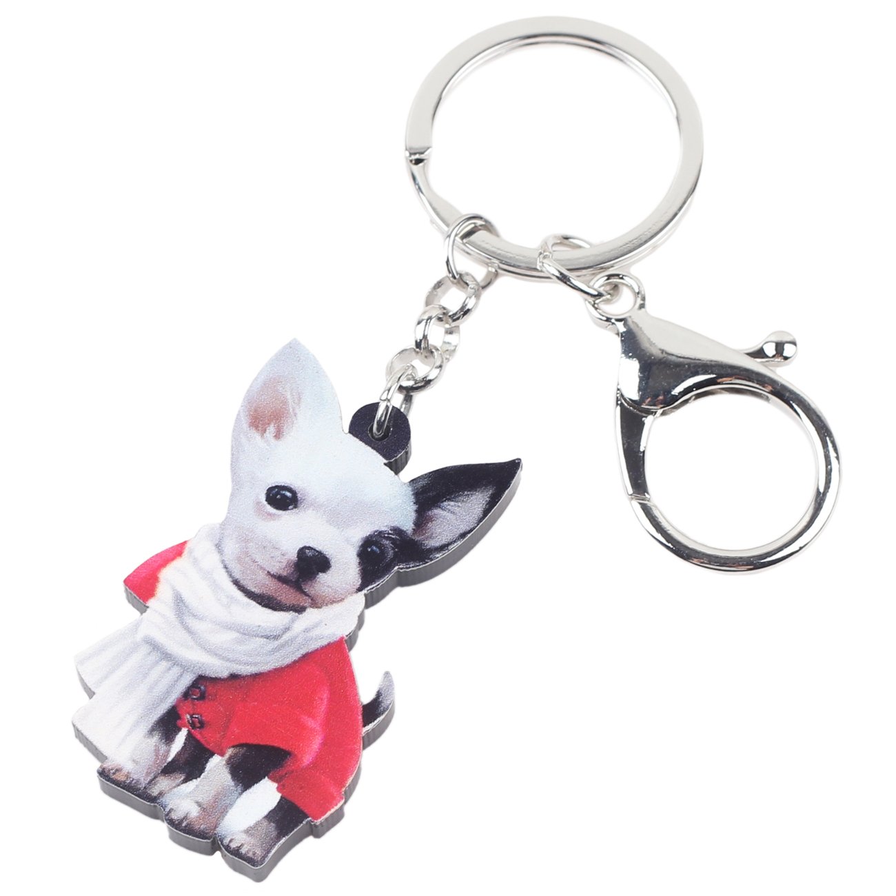 BONSNY Acrylic Chihuahua Keychain - Pet Lover Gift for Bags & Cars