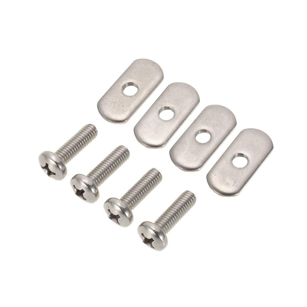 Stainless Steel Kayak Rail Screws & Nuts Kit for SUP Paddles & Boating