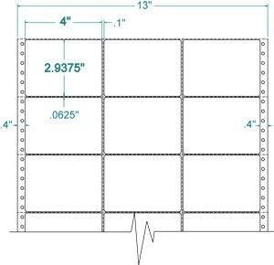 Compulabel Pinfeed Labels Fanfold - 4