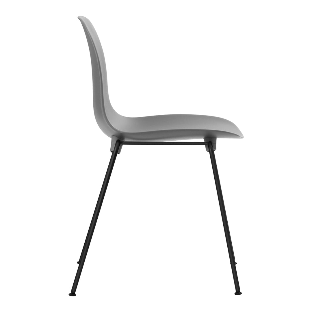 Stackable Side Chair with Metal Legs - Fully Upholstered Dining Chair for Kitchen, Restaurant, or Office Use