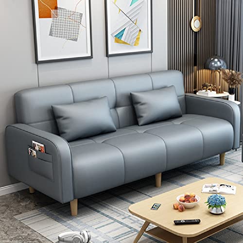 Gray Blue-faux Leather