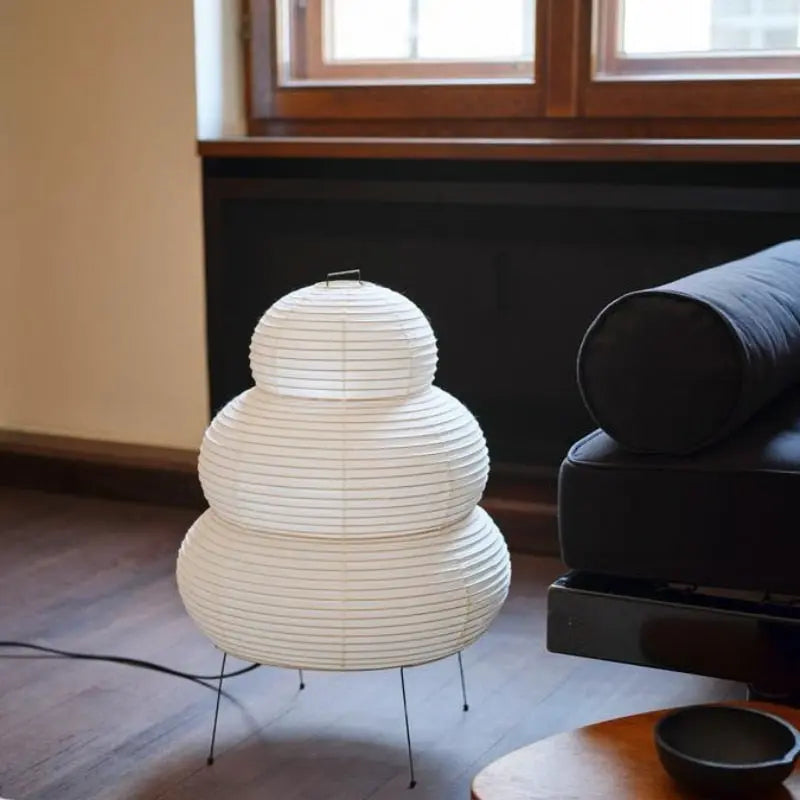 Wayuu Handwoven Rice Paper Floor Lamp - Boho Chic Lighting for Living Room, Bedroom & Office - Eco-Friendly & Stylish Home Decor