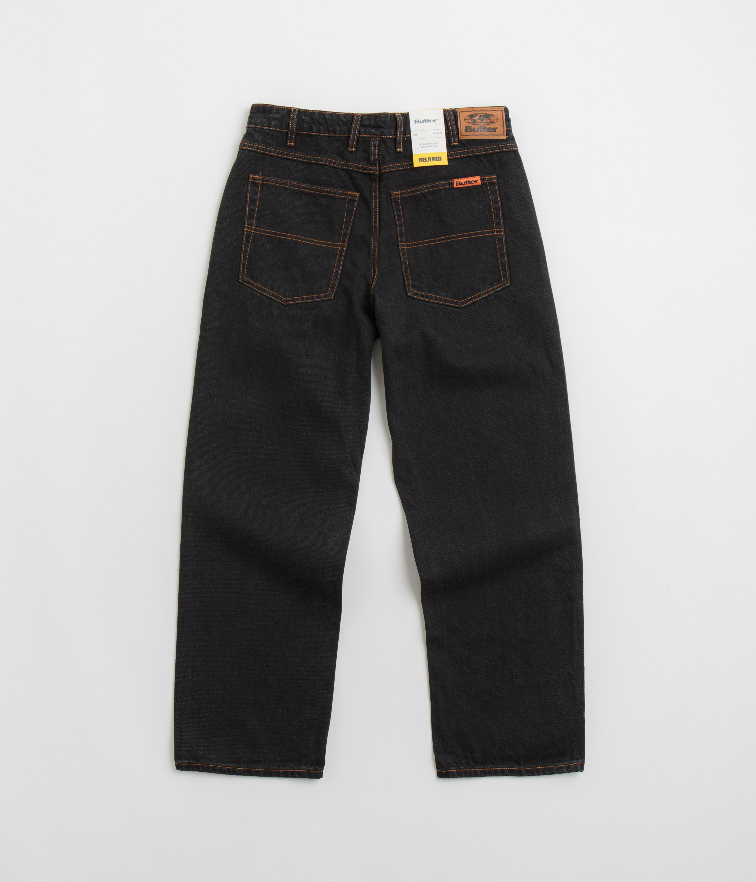Butter Goods Relaxed Fit Washed Black Jeans for Men | Comfortable Casual Denim Pants for Everyday Wear & Street Style