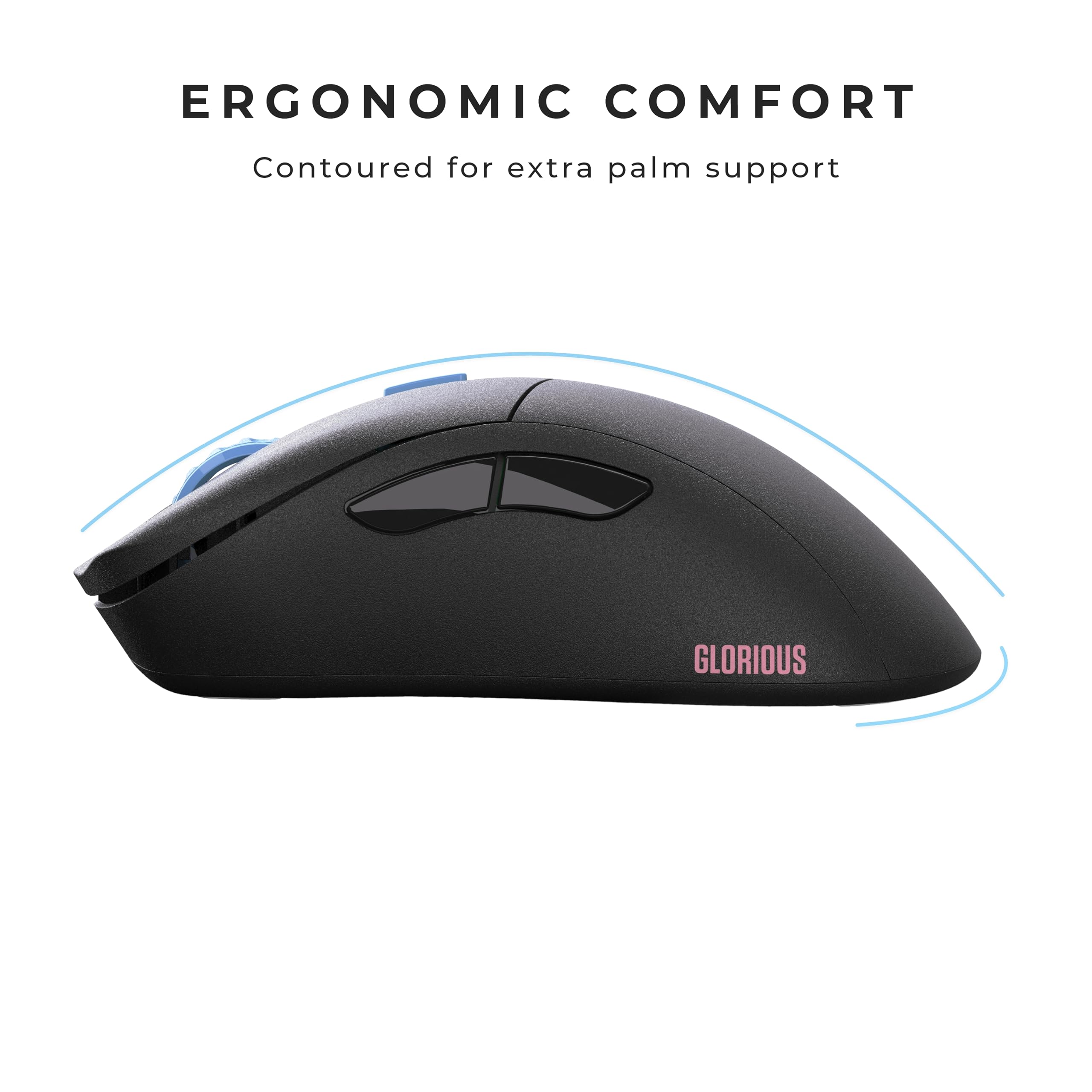 Glorious Model D Forge Wireless Gaming Mouse - Superlight 58g, 6 Programmable Buttons, 80-Hour Battery, 19K DPI Optical Sensor (Limited Edition Black) | Perfect for FPS, MMO & Esports PC Gaming Accessories