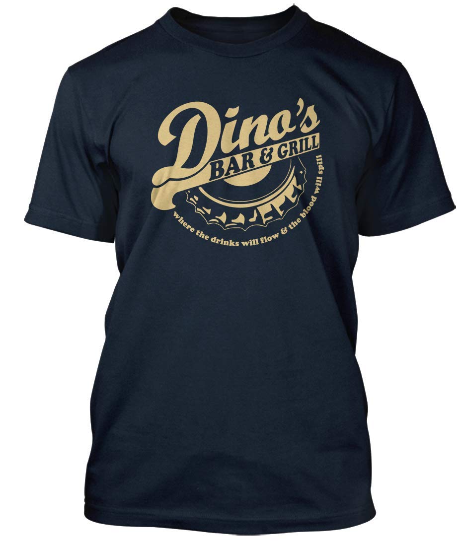 Thin Lizzy Inspired Dinos Bar and Grill Men's Vintage Rock T-Shirt - Casual Graphic Tee for Concerts, Parties & Retro Style