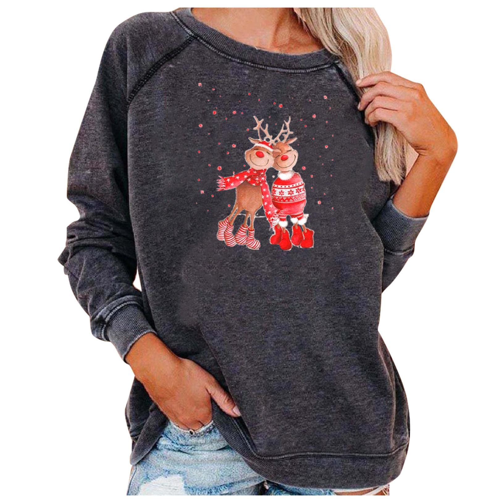 Women's Oversized Graphic Sweatshirt - Soft Crewneck Long Sleeve Pullover - Casual Loose Fit Tops for Women - Perfect for Lounge Wear, Street Style & Cozy Outfits