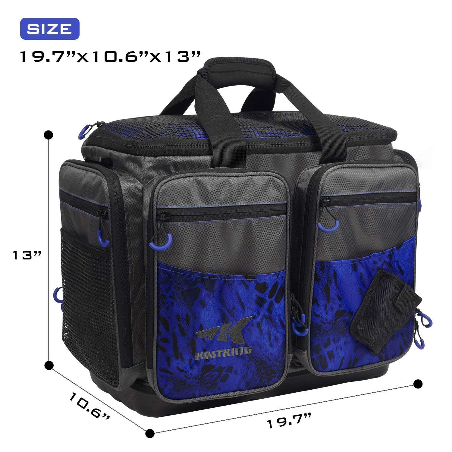 **KastKing Waterproof Fishing Gear Bag - Saltwater Resistant Tackle Storage for Freshwater & Saltwater Fishing - Perfect for Boat, Kayak, and Shore Fishing**