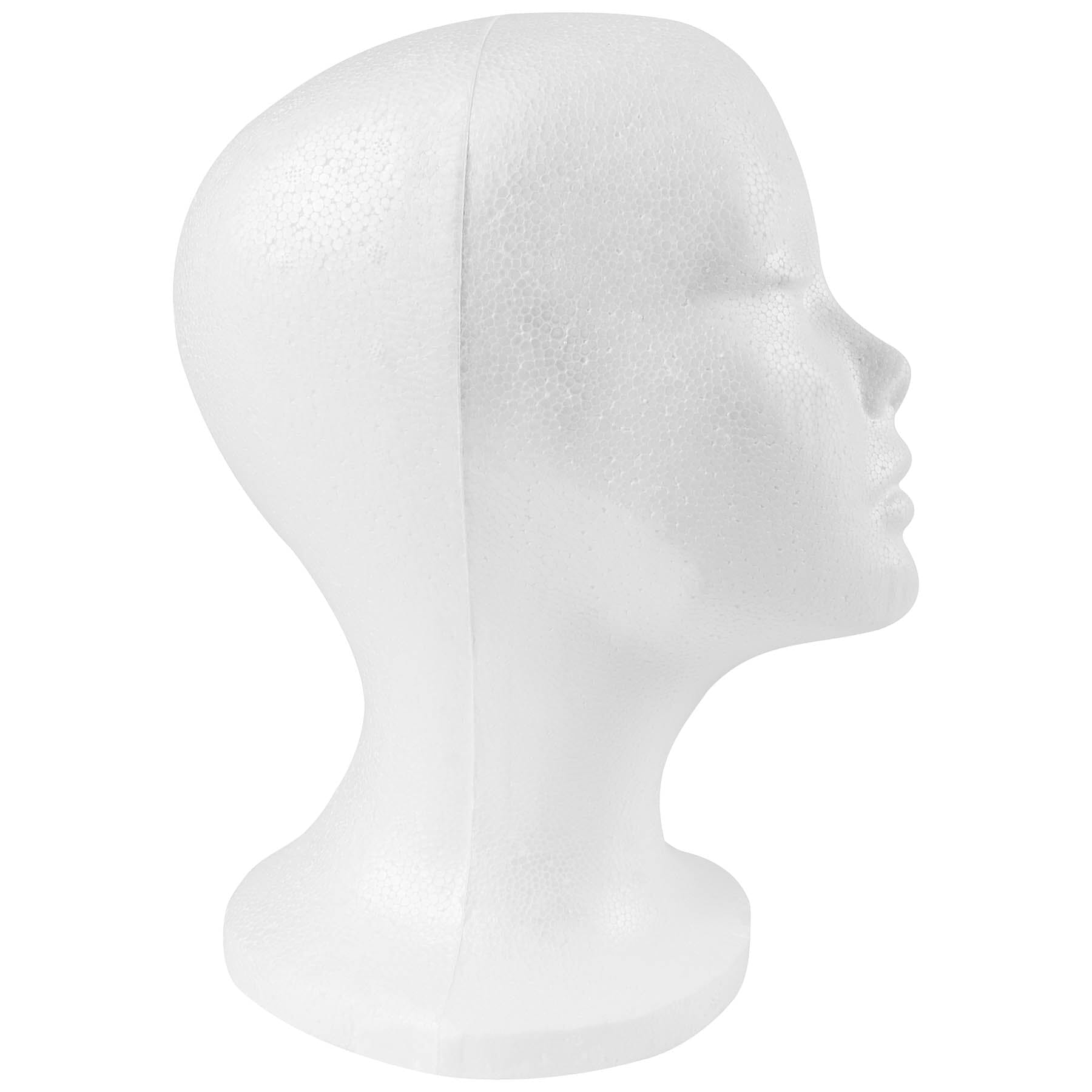 Styrofoam Mannequin Head for Wigs & Hats - Adjustable Stand for Hairstyling, Cosmetology & Salon Display - Perfect for Wig Making, Hat Display & Beauty Training