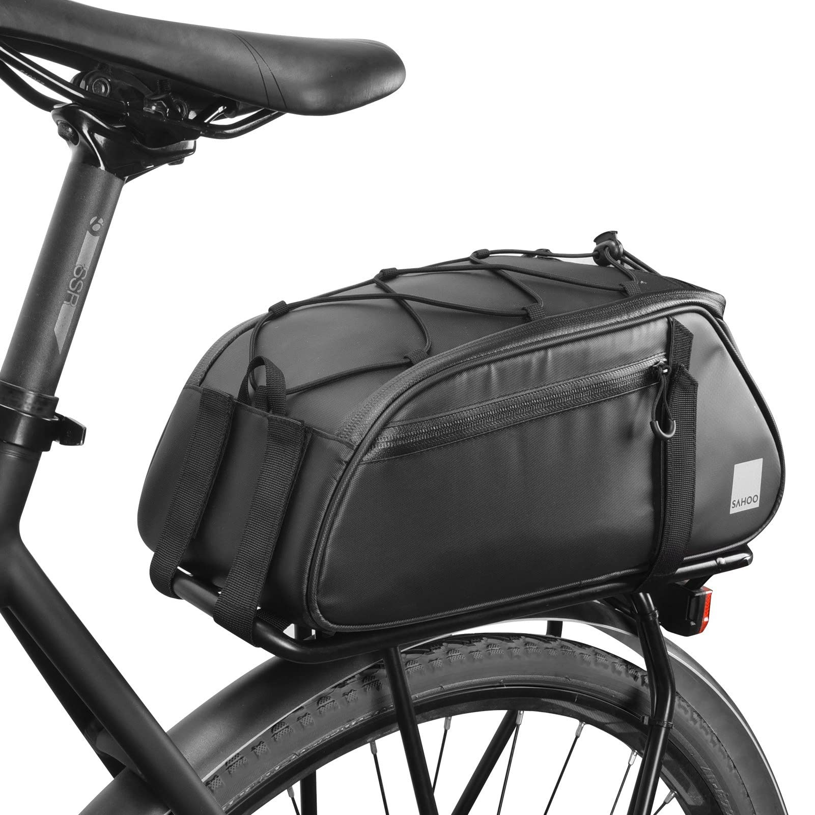 **MengK 8L Large Capacity Bicycle Rear Seat Trunk Bag - Reflective MTB Road Bike Panniers Storage Bag for Cycling Commuting & Outdoor Adventures**