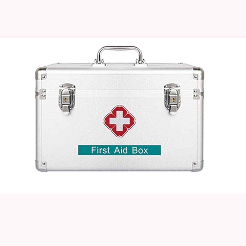 LXZLS Portable Aluminum Alloy First Aid Kit - Compact Emergency Medical Storage Box for Home, Travel & Outdoor Adventures
