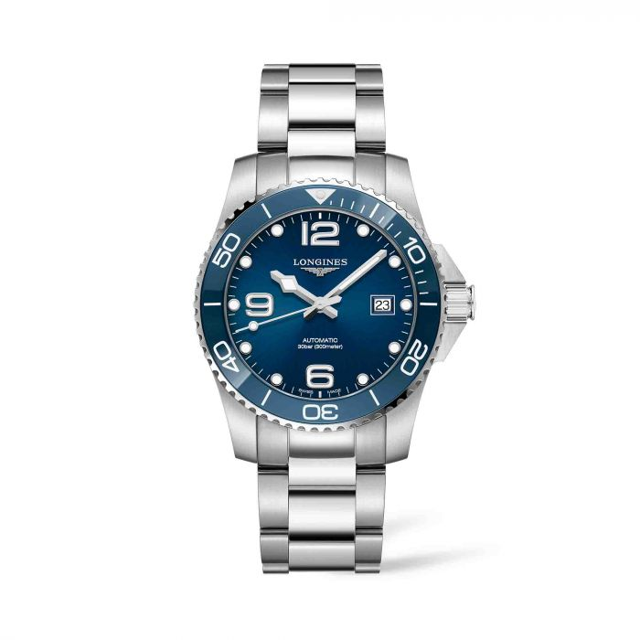 Longines HydroConquest 41mm Automatic Dive Watch - Waterproof Luxury Sports Watch for Men - Perfect for Scuba Diving, Swimming & Everyday Wear