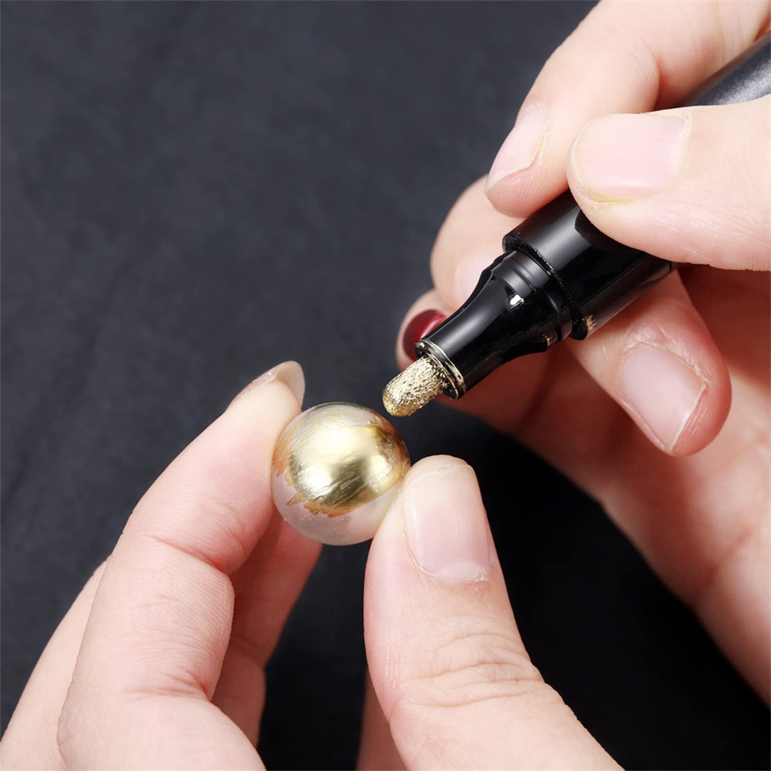 1PCS Silver/Gold/Copper Mirror Chrome Paint Pen - Permanent Metallic Liquid Pen for DIY, Epoxy Resin, Craft Projects - Reflective Finish (1-2mm Tip, Silver) - Perfect for Nail Art, Model Painting & Home Decor