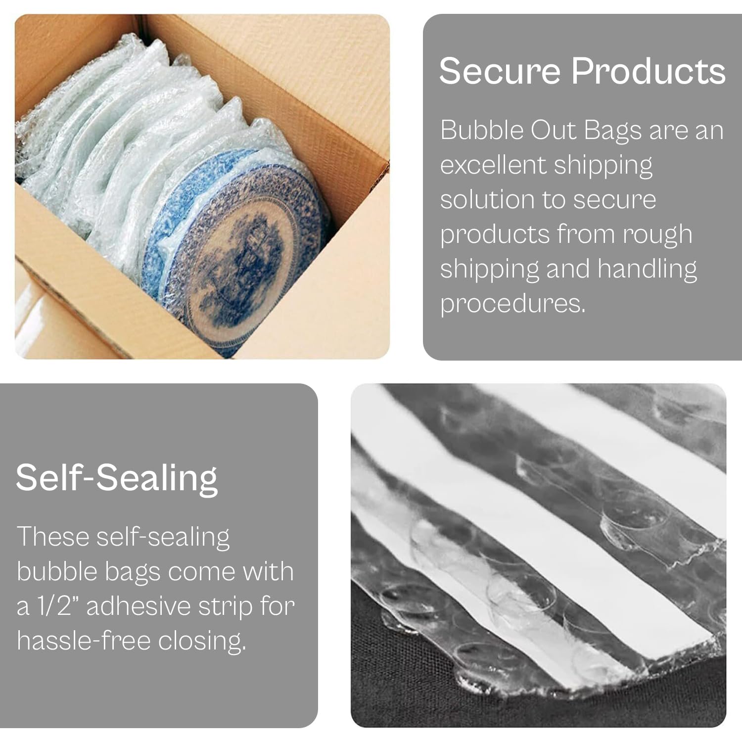 MMBM 15x17.5 Inch Clear Bubble Pouches - 150 Pack Self-Seal Air Cushion Bags for Moving & Shipping | Protective Packaging for Fragile Items, Glassware, Electronics | No Tape Needed Bubble Wrap Alternative