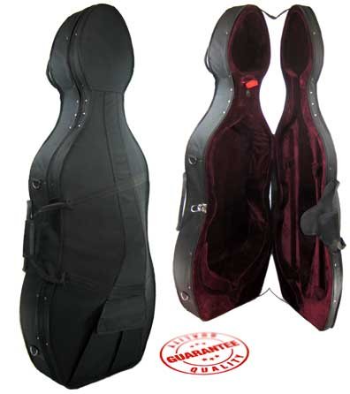 D'Luca Featherweight 4/4 Cello Hard Case - Lightweight Protective Cover for Professional & Student Cellists - Perfect for Travel, Performances & Storage
