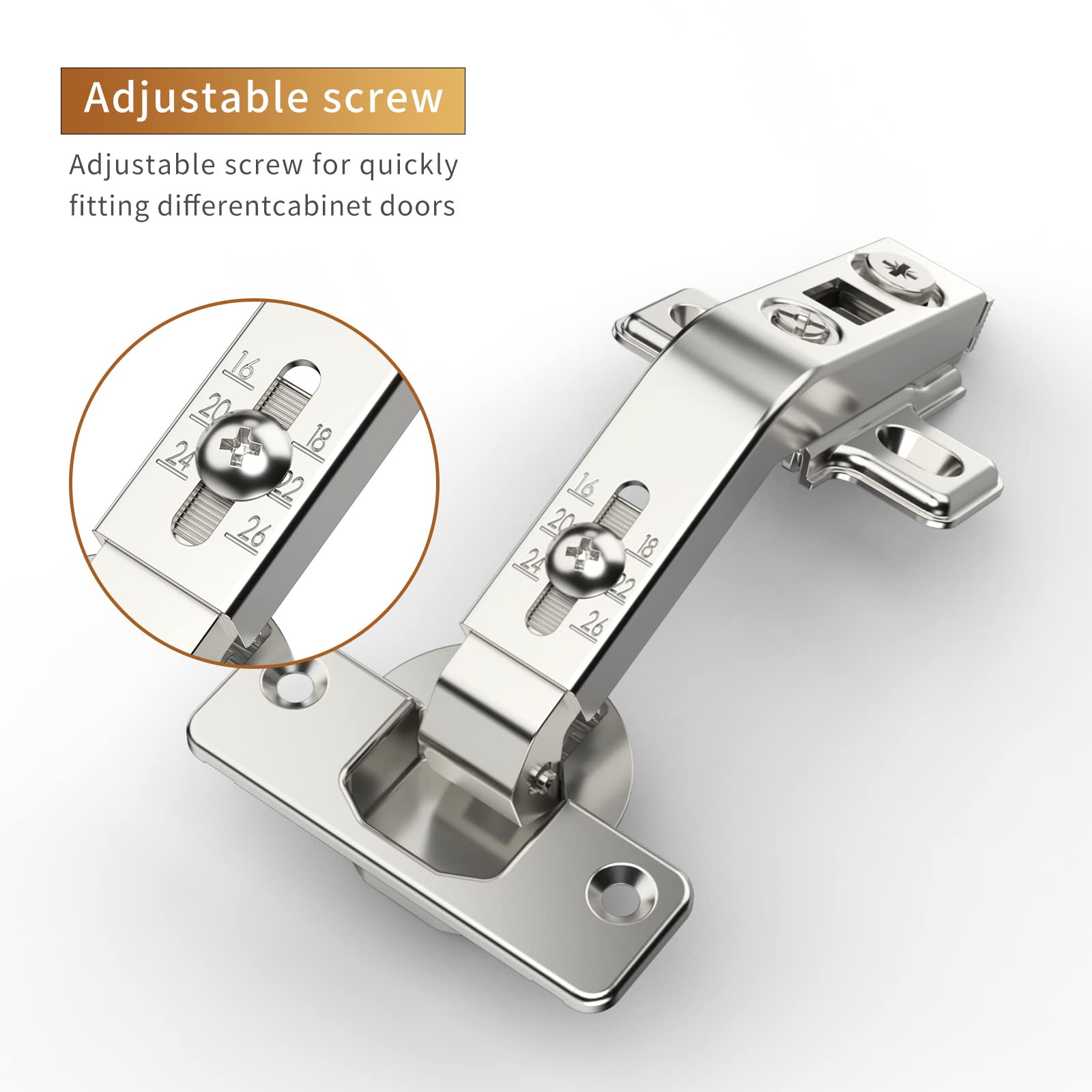 Furniware 2 Pack 135 Degree Lazy Susan Hinges - Full Overlay Concealed Cabinet Hinges for Cupboard, Folded Door & Cabinet Doors - Includes Mounting Screws - Perfect for Kitchen Cabinets, Storage Units & Home Organization
