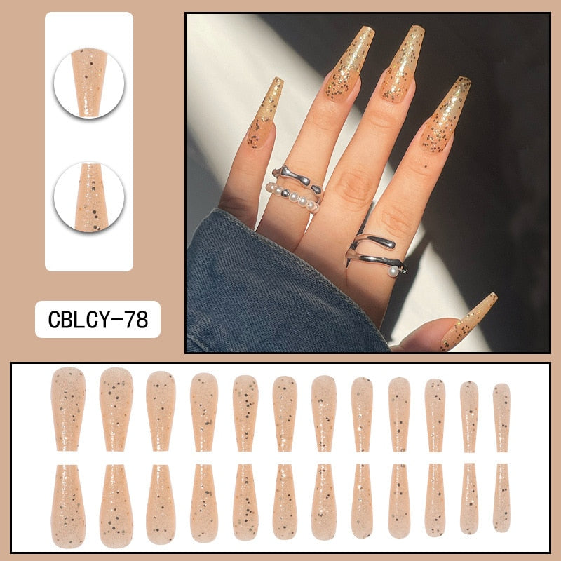 24pcs Pink Flame Press-On Fake Nails - Short Square Ballet Style Full Cover Detachable Artificial Nails for Women | Perfect for Parties, Weddings & Everyday Wear