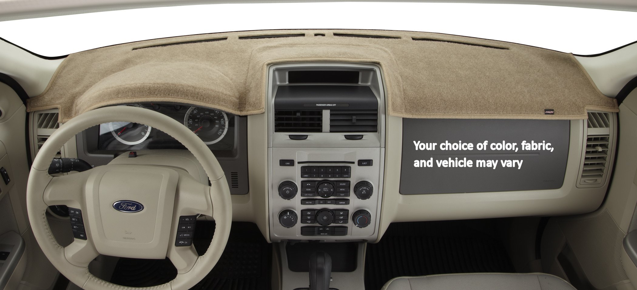 Original DashMat Dashboard Cover for Cadillac STS - Premium Carpet in Beige | UV Protection & Custom Fit | Perfect for Road Trips & Sun Protection