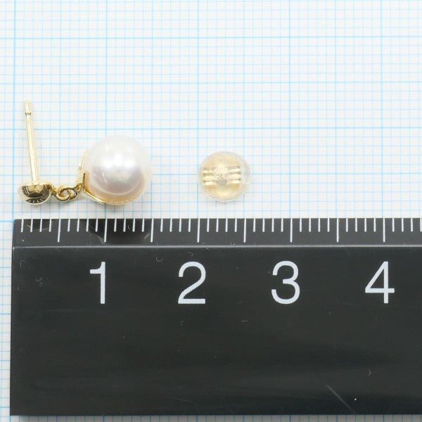 18K Yellow Gold Pearl Earrings for Women - Classic Elegant Jewelry Gift for Wedding, Anniversary & Special Occasions